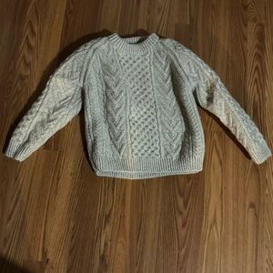 Vintage Carraig Donn Irish Tradition Wool Cream Handknit Fisherman Knit‎ Sweater